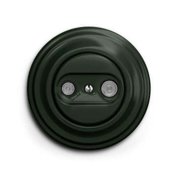 Reblig - Retro TV+R einddoos met afdekraam, groen