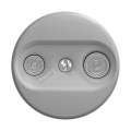Reblig - Retro TV+R wandcontactdoos (doorgaand) zonder afdekraam grijs