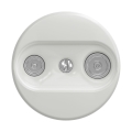 Reblig - Retro TV+R wandcontactdoos (doorverbonden) zonder afdekraam, keramisch wit