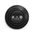 Reblig - Retro TV/Radio (eind) wandcontactdoos met afdekraam, zwart