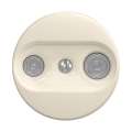 Reblig - Retro TV/Radio einddoos (eindpunt) zonder afdekraam, beige