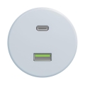 Reblig - Retro USB-stopcontact A+C zonder afdekraam blauw