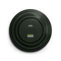 Reblig - Retro USB-wandcontactdoos A+C met afdekraam, groen