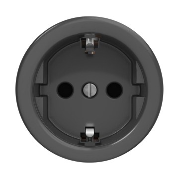 Reblig - Retro wandcontactdoos SCHUKO zonder afdekraam 230V/16A antraciet