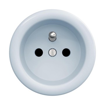 Reblig - Retro wandcontactdoos zonder afdekraam 230V blauw