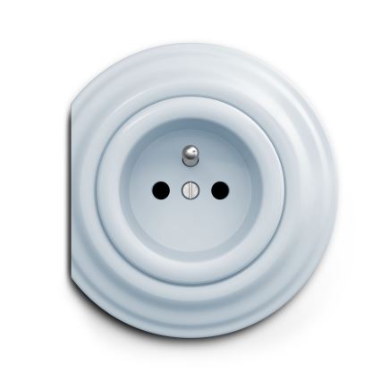 Reblig - Retro wandcontactdoos zonder afdekraam 230V blauw