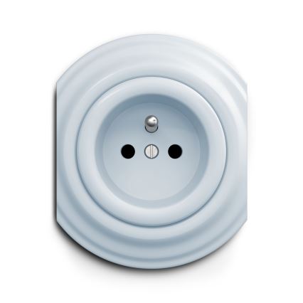 Reblig - Retro wandcontactdoos zonder afdekraam 230V blauw
