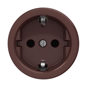 Reblig - Retro wandcontactdoos zonder afdekraam SCHUKO 230V/16A bruin