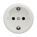 Reblig - Retro wandcontactdoos zonder afdekraam SCHUKO 230V/16A, keramiek wit