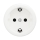 Reblig - Retro wandcontactdoos zonder afdekraam SCHUKO 230V/16A sneeuwwit
