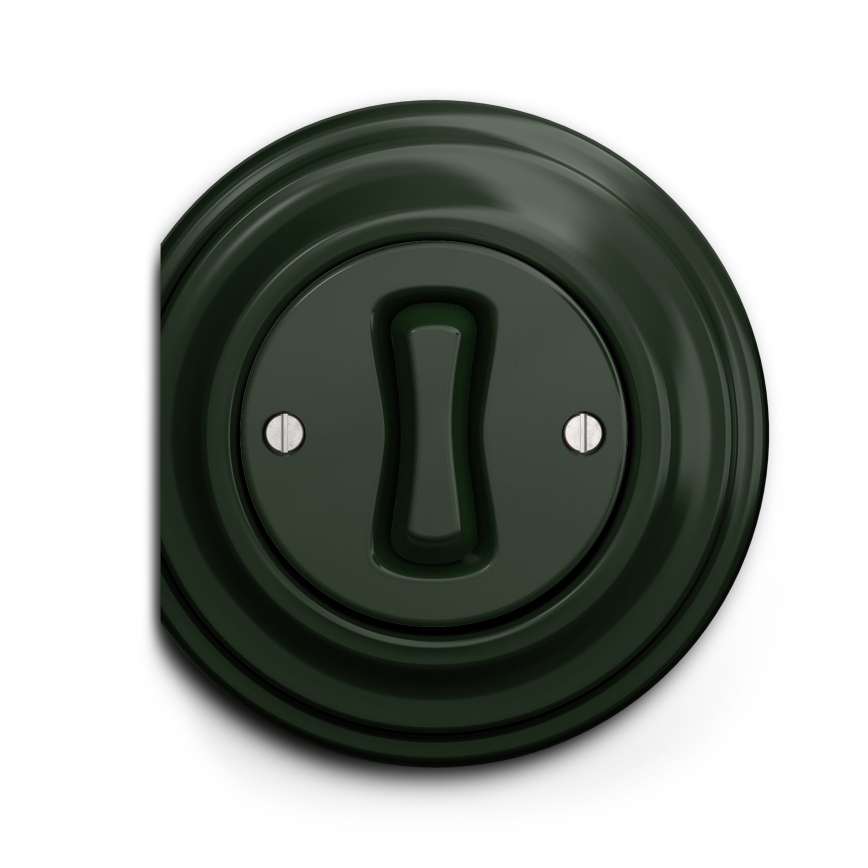 Reblig - Retroknop zonder rand, groen