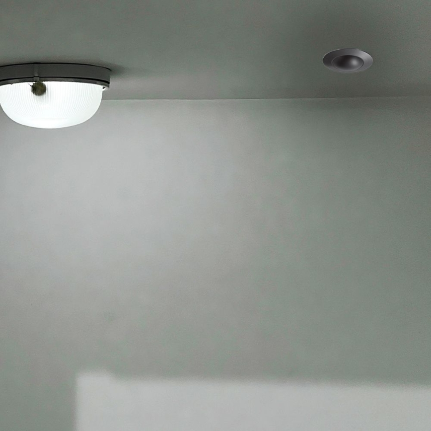 Recessed motion sensor PIR 360° 500W/230V zwart