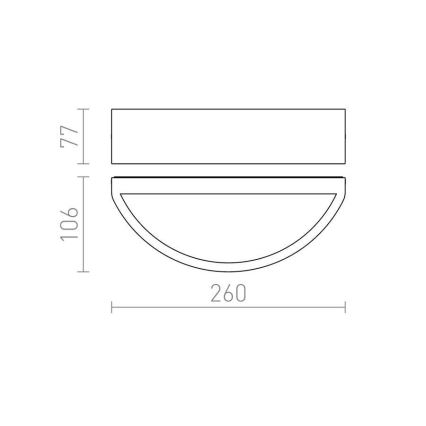 RED - Design Rendl - R10364 - Wand Lamp voor Buiten LESA 1xE27/26W/230V IP54