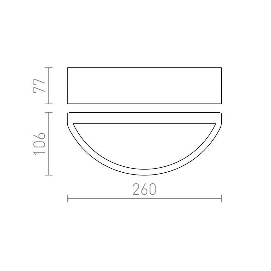 RED - Design Rendl - R10365 - Wand Lamp voor Buiten LESA 1xE27/26W/230V IP54