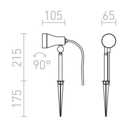 RED - Design Rendl - R10431 - Lamp voor Buiten DIREZZA 1xGU10/35W/230V IP54