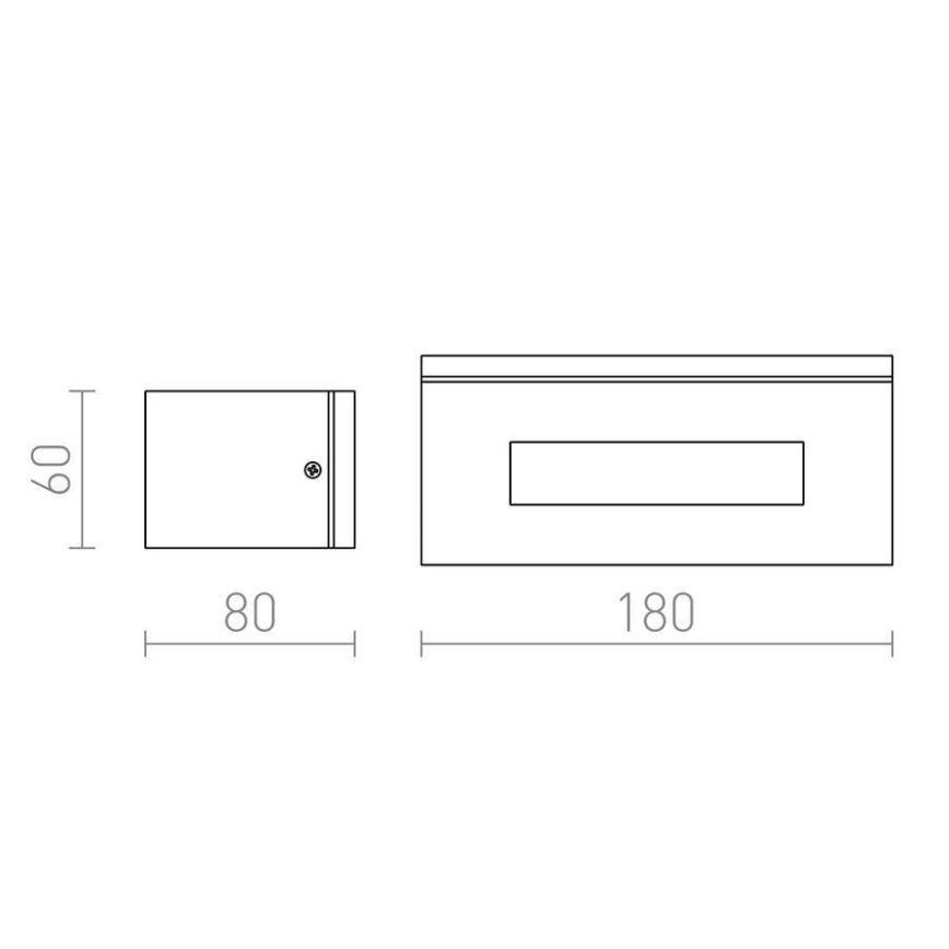 RED - Design Rendl-R10439 - Wand Lamp voor Buiten WOOP 1xR7s/48W/230V IP54