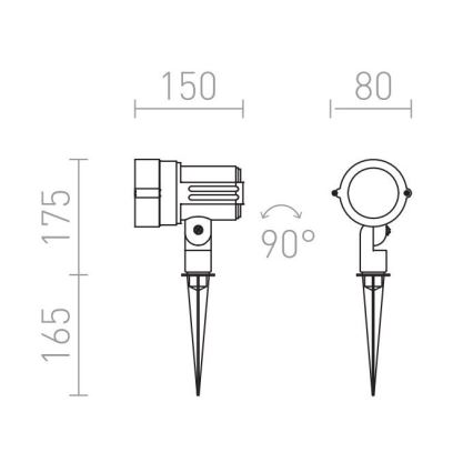 RED - Design Rendl - R10527 - LED Lamp voor Buiten GARY LED/10W/230V IP65 grijs