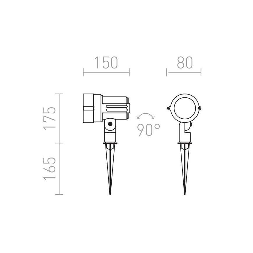 RED - Design Rendl - R10527 - LED Lamp voor Buiten GARY LED/10W/230V IP65 grijs