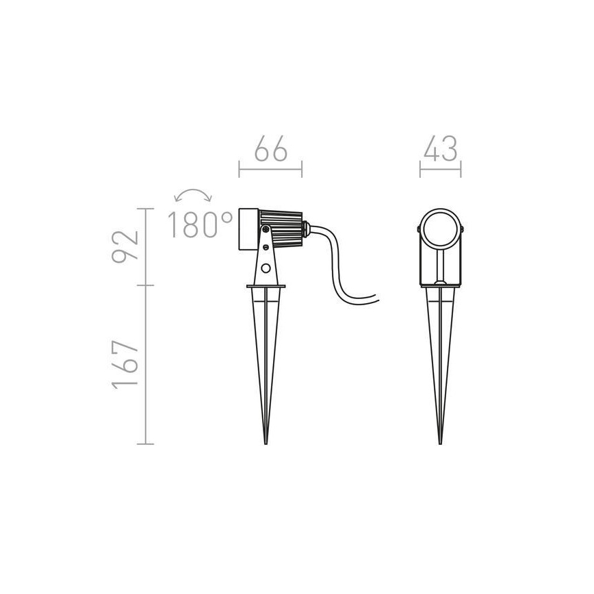 RED - Design Rendl - R10530 - LED Lamp voor Buiten GUN LED/3W/230V IP65