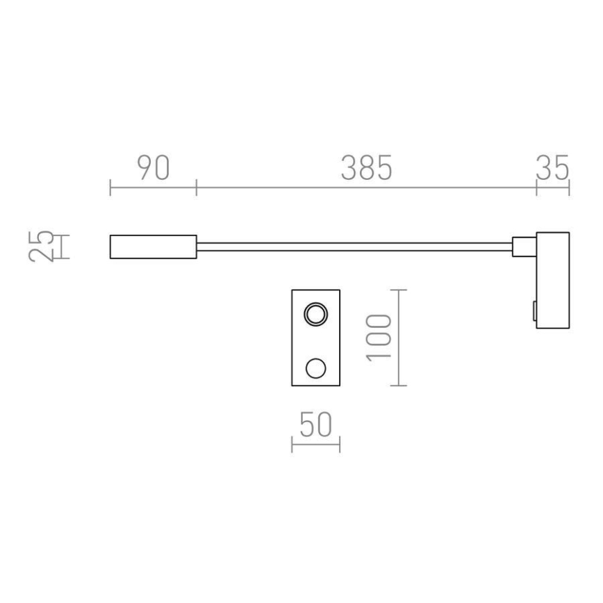 RED - Design Rendl - R10541 - LED Flexibele lamp AIM LED/3W/230V zwart