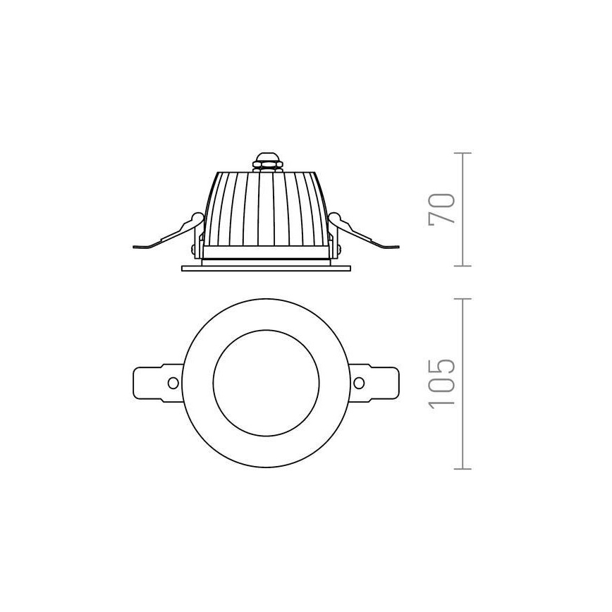 RED - Design Rendl - R10565 - LED Badkamer Inbouw Lamp AMIGA 8W/230V IP65