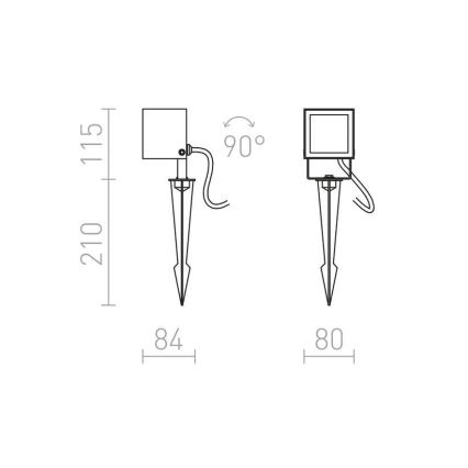 RED - Design Rendl - R12025 - LED Lamp voor Buiten BORA LED/6W/230V IP54