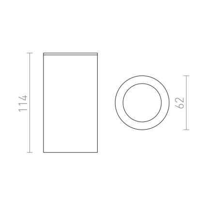 RED - Design Rendl - R12043 - Spot MOMA 1xGU10/35W/230V wit