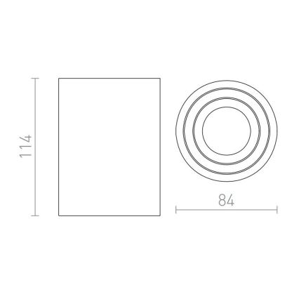 RED - Design Rendl - R12044 - Spot MOMA 1xGU10/35W/230V wit