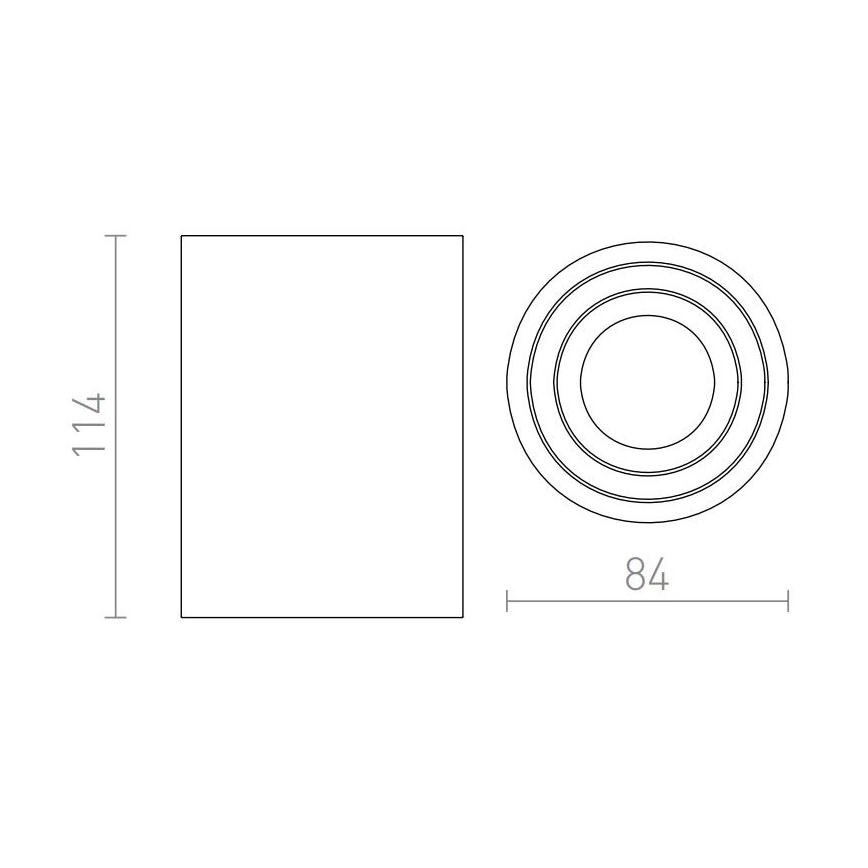 RED - Design Rendl - R12044 - Spot MOMA 1xGU10/35W/230V wit