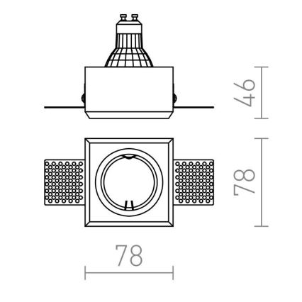 RED -  Design Rendl - R12361 - Inbouwlamp QUO 1xGU10/35W/230V