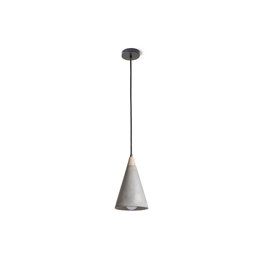 RED - Design Rendl - R12380 - Hanglamp aan een koord HEIDI 1xE27/28W/230V beton/hout