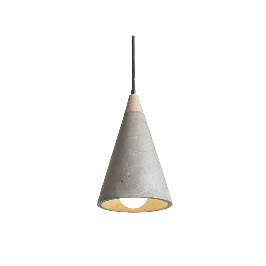 RED - Design Rendl - R12380 - Hanglamp aan een koord HEIDI 1xE27/28W/230V beton/hout