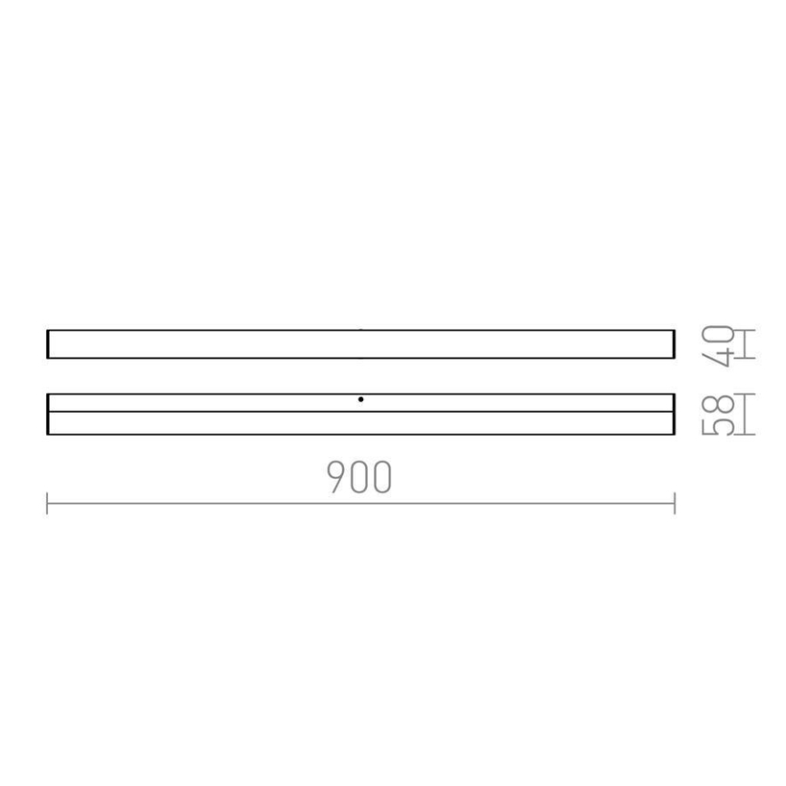 RED - Design Rendl - R12404 - LED Badkamer Wand Lamp LEVIA LED/18W/230V IP44