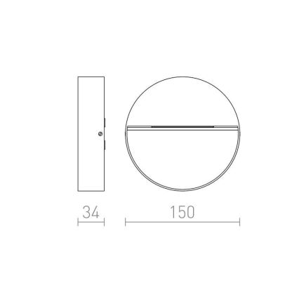 RED - Design Rendl - R12539 - Ingebouwde LED Lamp voor Buiten AQILA LED/6W/230V IP54