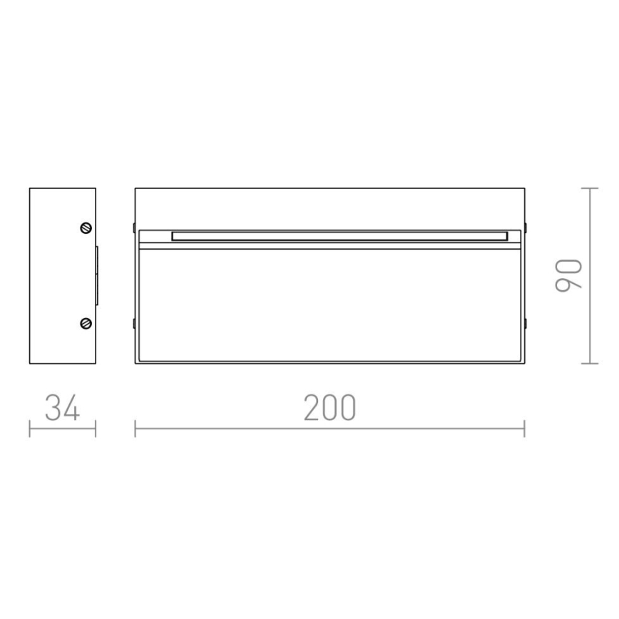 RED - Design Rendl - R12547 - LED Wand Lamp voor Buiten AQILA LED/6W/230V IP54