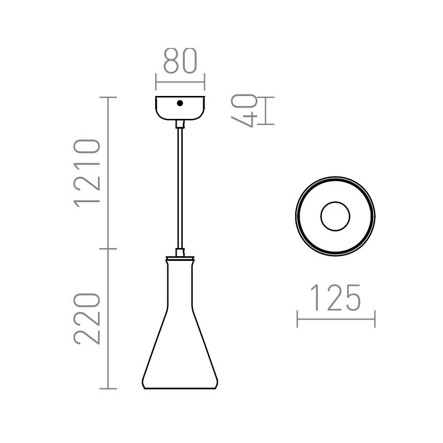 RED - Design Rendl - R12663 - Hanglamp aan een koord PULIRE 1xE14/28W/230V