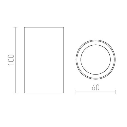 RED - Design Rendl - R12668 - Spot GAYA 1xGU10/35W/230V