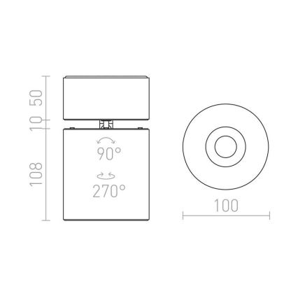 RED - Design Rendl - R12840 - LED Spot CONDU LED/20W/230V zwart