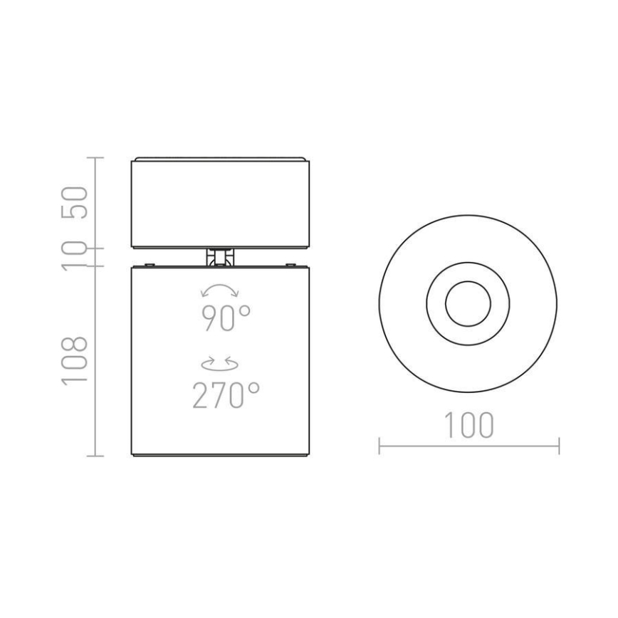 RED - Design Rendl - R12840 - LED Spot CONDU LED/20W/230V zwart