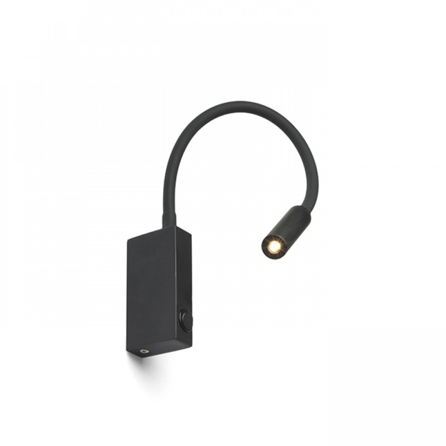 RED - Design Rendl - R12945 - LED Flexibele lamp EKE LED/3W/230V zwart