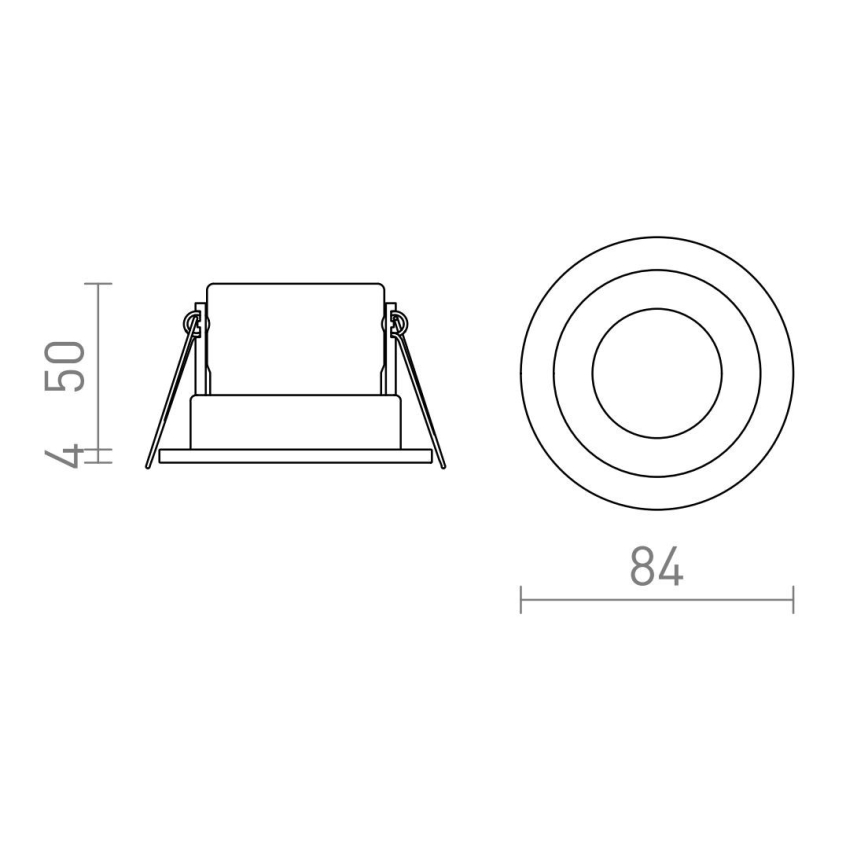 RED - Design Rendl - R13602 - LED Badkamer Inbouw Lamp BELLA LED/11W/230V IP65