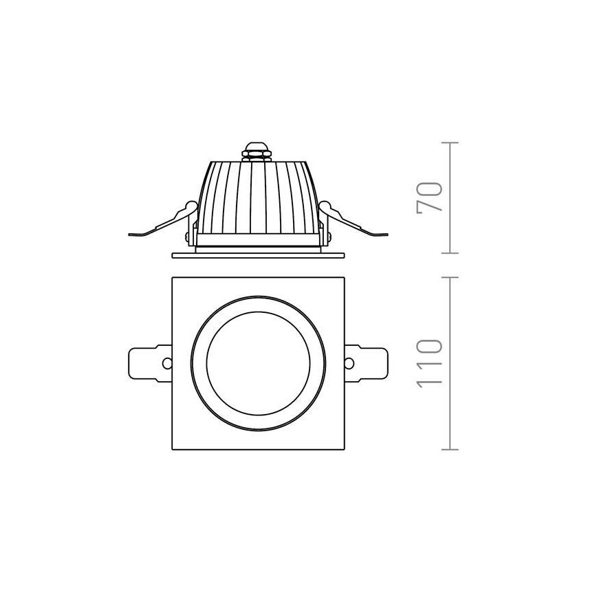 RED - R10566 - LED Badkamer Inbouw Lamp AMIGA LED/8W/230V IP65 wit