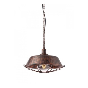Redo 01-1020 - Hanglamp aan ketting GARAGE 1xE27/52W/230V patina