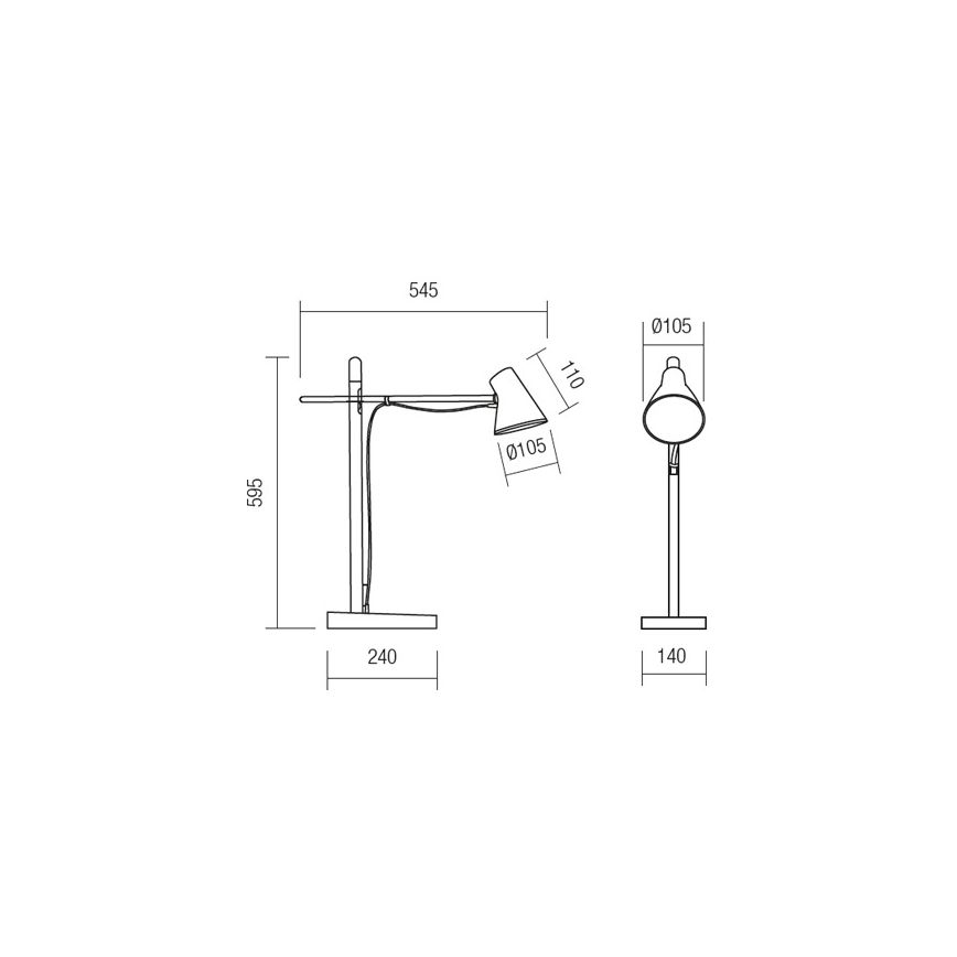 Redo 01-1119 - Dimbaar LED touch tafellamp LED/5W/230V USB
