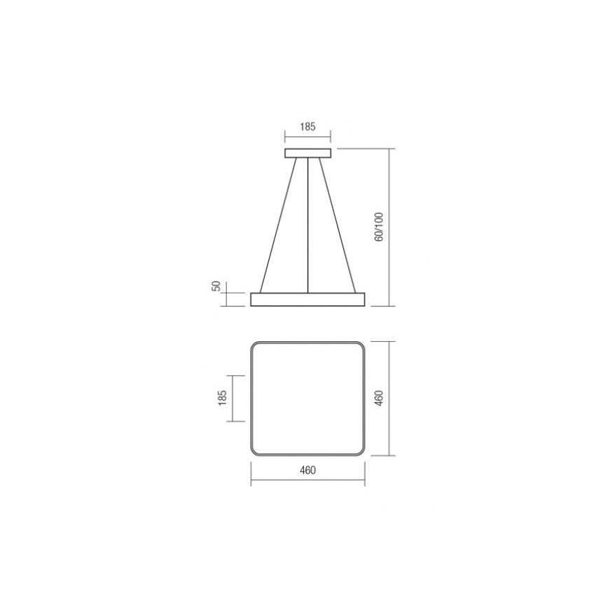 Redo 01-1124 - LED Hanglamp aan een koord SCREEN LED/48W/230V 3000K