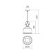 Redo 01-1385 - Hanglamp aan koord LARRY 1xE27/42W/230V