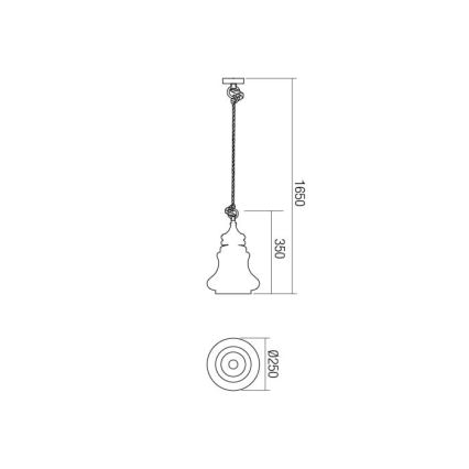 Redo 01-1401 - Hanglamp aan koord KASHI 1xE27/42W/230V