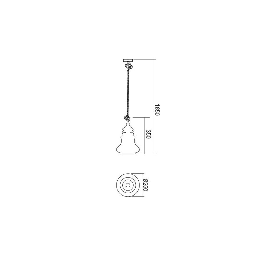 Redo 01-1401 - Hanglamp aan koord KASHI 1xE27/42W/230V