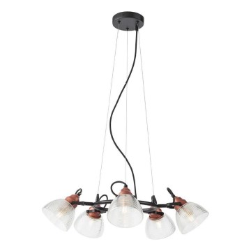 Redo 01-1451 - Hanglamp aan kabel RIDGE 5xE27/60W/230V