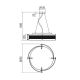 Redo 01-1463 - Hanglamp aan een koord ZELDA 5xE27/42W/230V diameter 55 cm
